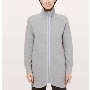 Lululemon On Repeat Jacket Heathered Core Light Grey Size 8 Athletic Outdoor